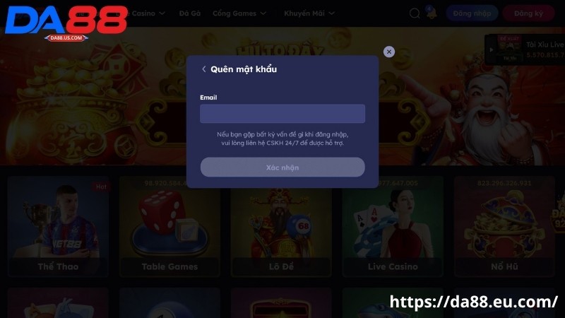 Những lưu ý quan trọng trong cách đăng nhập DA88