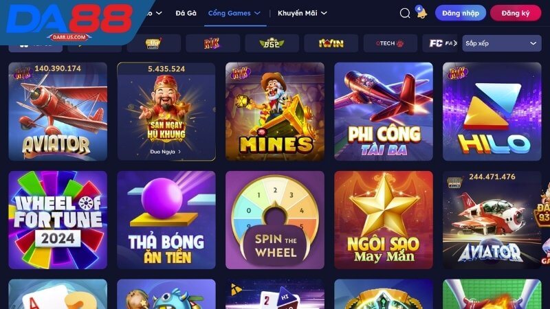Sảnh cá cược Games Nhanh Da88
