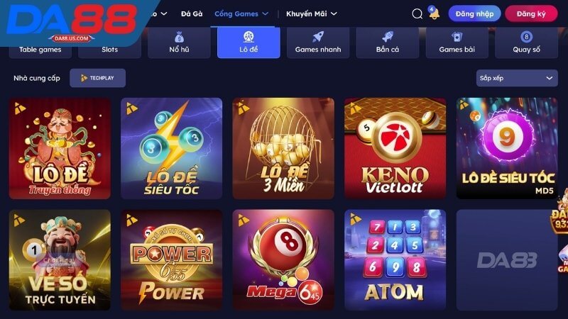 Sảnh cá cược Lô Đề Da88